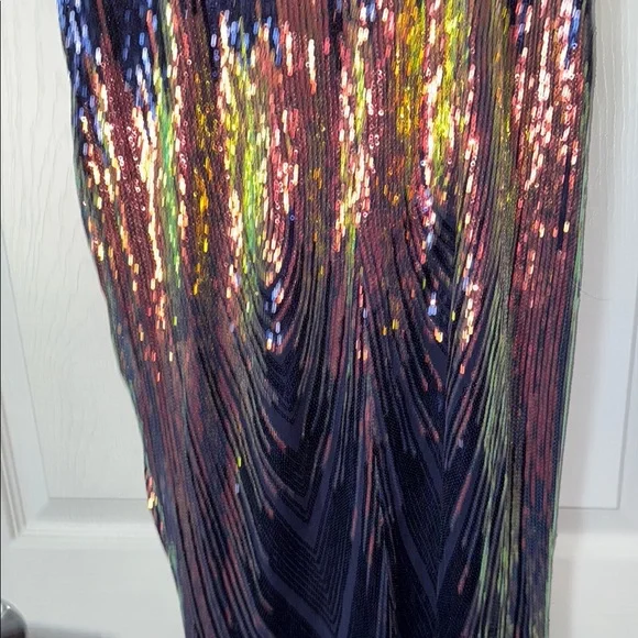Multicolor Sequin Dress with Spaghetti Straps - Picture 12 of 16